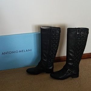 Antonio Melani black leather boots